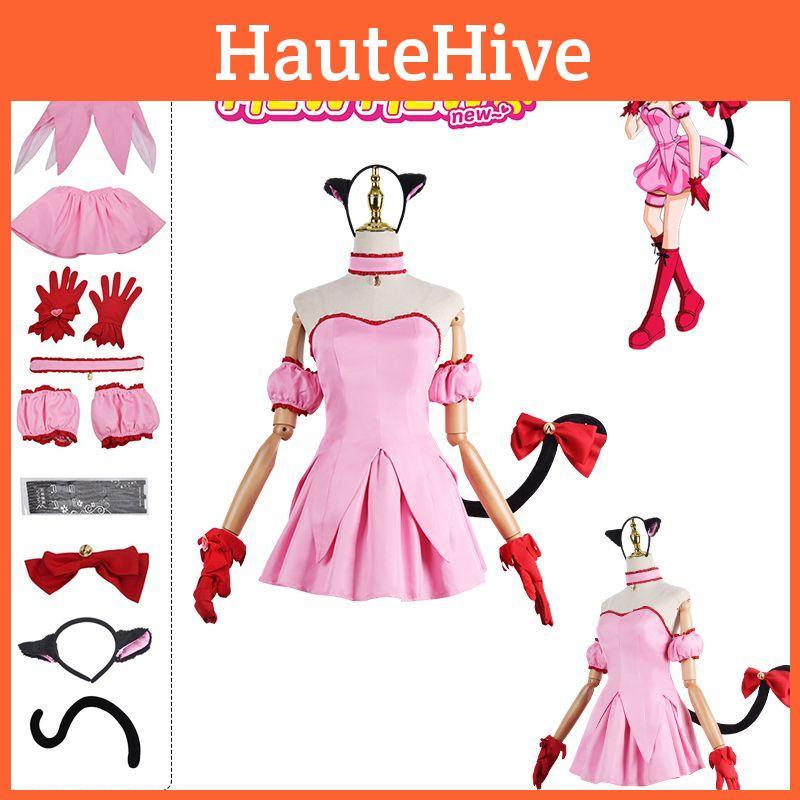 Tokyo Mew Mew Momomiya Ichigo Cosplay Costume Women's Wear Outfits Polyester Xs-xxxl