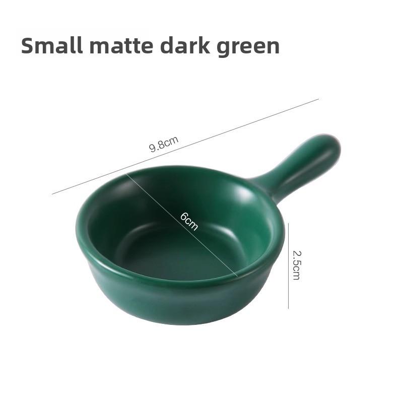 

Креативная тарелка для соуса с мини-ручкой для домашнего использования Small темно-зеленого