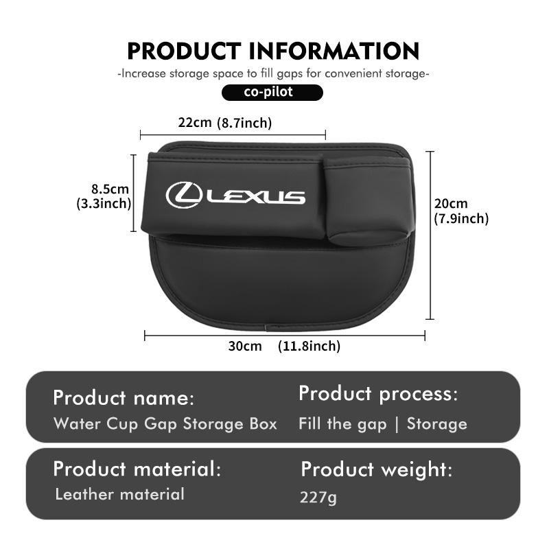 Car Seat Gap Organizer Leak-Proof Storage Box Side Seam Plug For Lexus RX350 IS300 ES250 ES200 ES330 ES350 IS250 GS300 CT200H