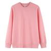 Cotton Plus Velvet Loose Fit Round Neck Sweatshirt - Versatile Solid Color for Autumn/Winter, 420g.