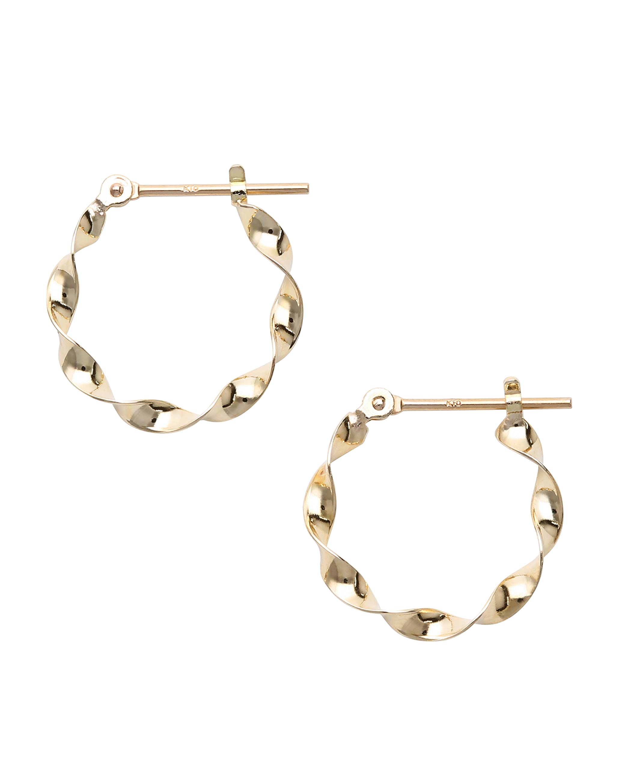 

Серьги-кольца из желтого золота K10 L&Co 43-7819
