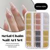12Grids Mixed  Mini Round Beads Nail Art Decor DIY 3D Nail Charms Micro Metal Ball Gold Silver Black Metal Beads for UV Gel Nail