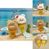 Bold Bear Ice Cream Plush Keychain With Soft Material For Collectors And Fans