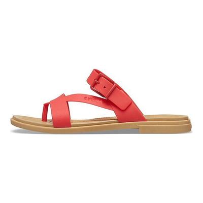 Trolley Vacation Style Slide Sandals Women Footwear Flame-Red 206108-8C1