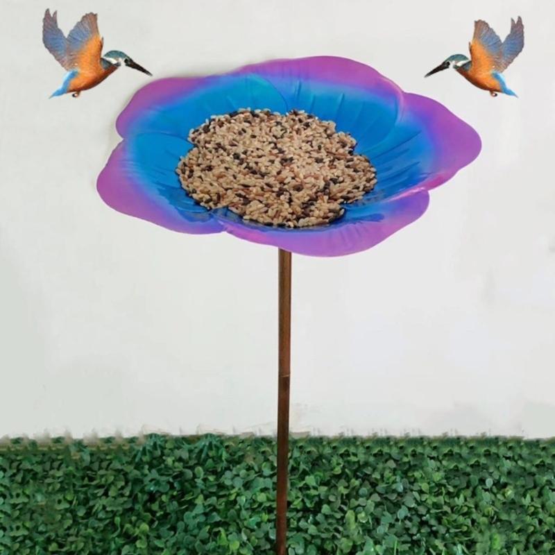 Outdoor Bird Bath Feeder Stand Adds Aesthetic to Gardens Courtyards Lawns