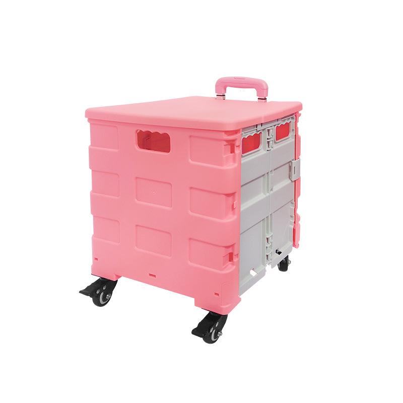 Four-Wheel Folding Portable Shopping Trolley for Vegetables
