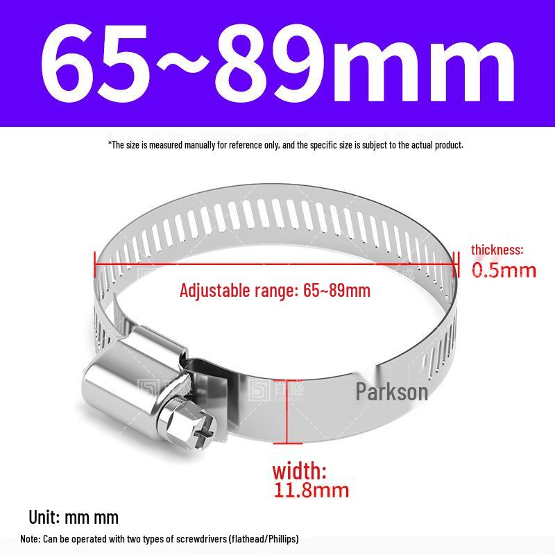 304 Stainless Steel Heavy Duty Hose and Pipe Clamps