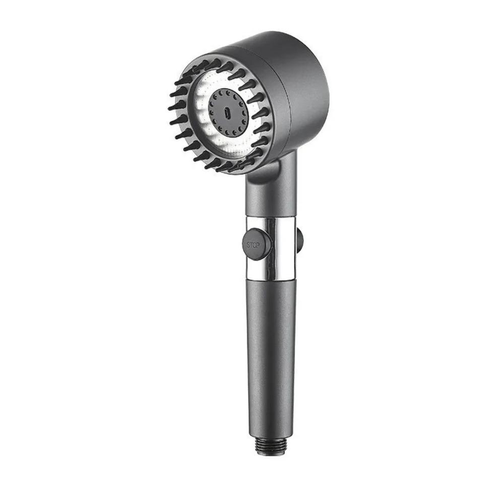 4 Modes Adjustable Showerhead with Massage Brush Filters Water Saving Shower Bathroom Accessories High Pressure Shower Head