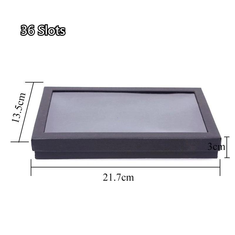 36 / 100 Slot Rings Display Box Stand Earrings Storage Box Storage Box with Transparent Cover Jewelry Display Cabinet