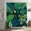 Rideau de douche Verdure Décor de bain avec motif Feuille pour Ensemble de décoration de salle de bain Blanc Bleu Vert Rouge