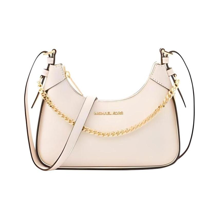 

Michael Kors Wilma Minimalist Solid Color Logo Leather Shoulder Crossbody Bag Small Women bags Cream 35H3G3WC5L-LTCREAM Basic Set (Bag+Dust Bag)