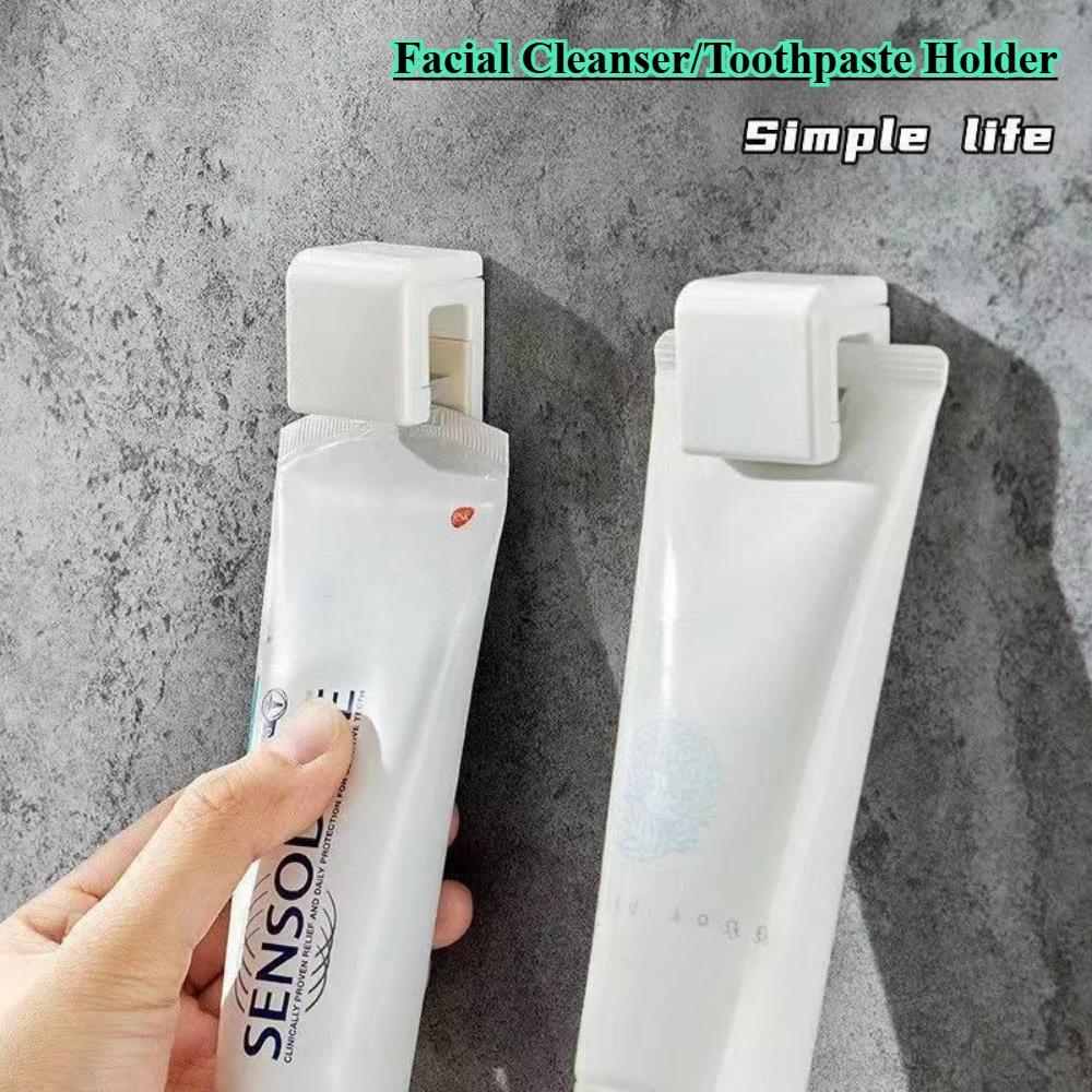 Bathroom Supplies Punch-free Toothbrush Holder Wall-mounted Toothpaste Holder Storage Rack Storage Box Bathroom Accessories Home