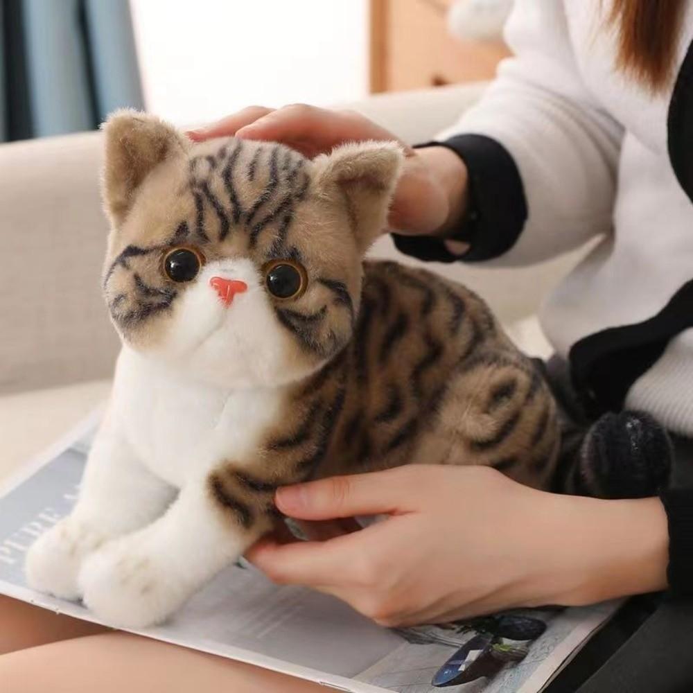 Plush Cat Doll 20cm Animal Figure Creative Cat Toy Stuffed Doll  Kids Gift Birthday