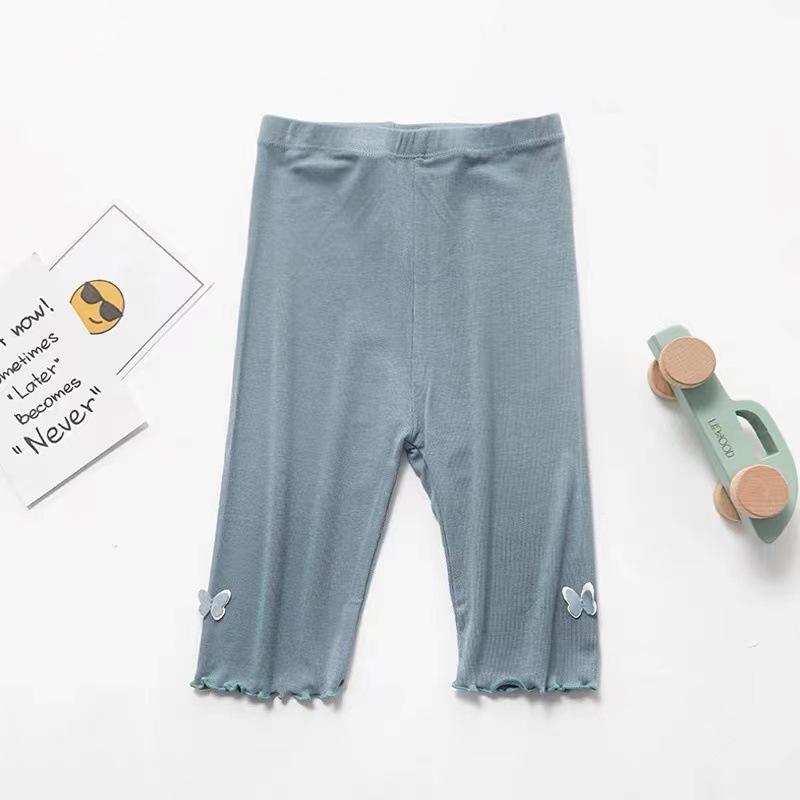 Mädchen Leggings für Sommer Dünner Stil Kinder Oberbekleidung Cropped Hosen für Babys Modai Cropped Hosen