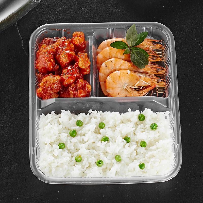 Disposable PP 3-Compartment Takeout Lunch Boxes