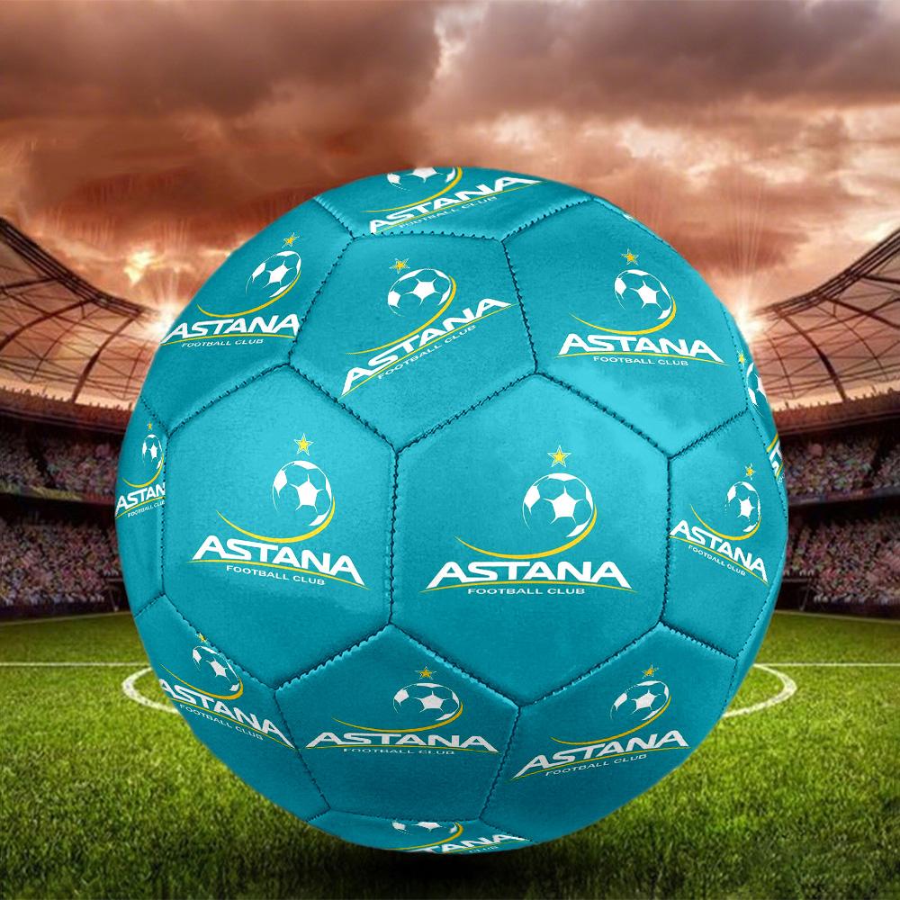 FC Astana Verein Indoor Soccer Ball Size 5 Colorful All Ages Machine Stitched PVC Competition Ready Durable High-Bounce