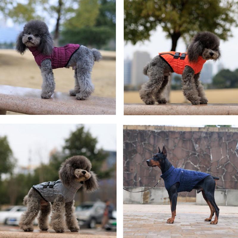 Pet Dog Warm Quilted Vest WaistCoat Outdoor Thicken Jacket For Small Medium Large Dogs Jumpsuit Corgi Husky Golden Retriever