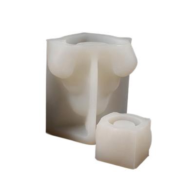 Creative Easter Bunny Aromatherapy Candle Mold 3D Silicone Plaster Mold Reusable Handmade Resin Mold Home Decor