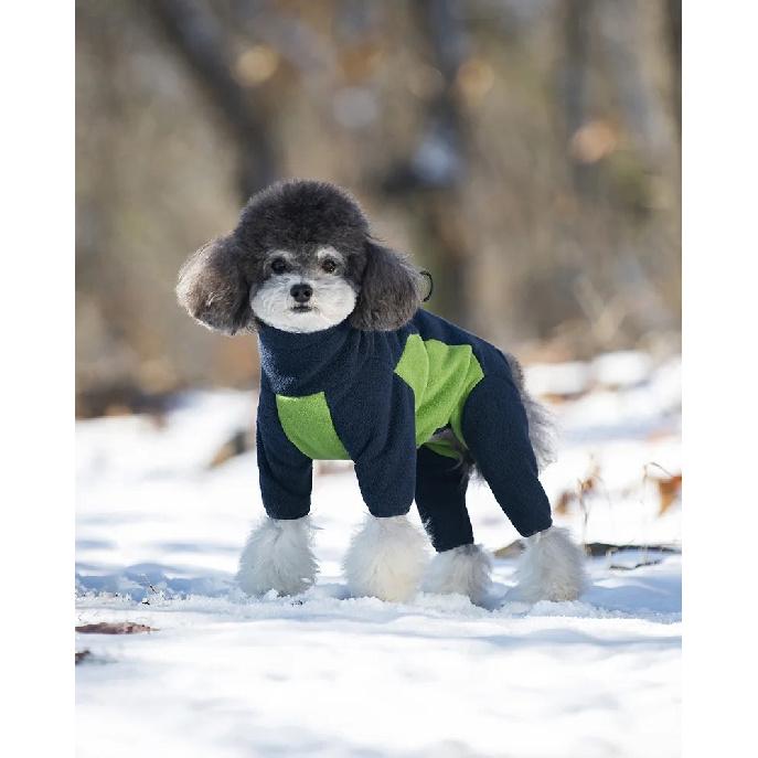 Winter-Overall für Hunde Rückenreißverschluss Warmes Fleece Hunde-Jumpsuit Verstellbar Winddicht Hundekleidung Haustiermantel für männliche weibliche Hunde