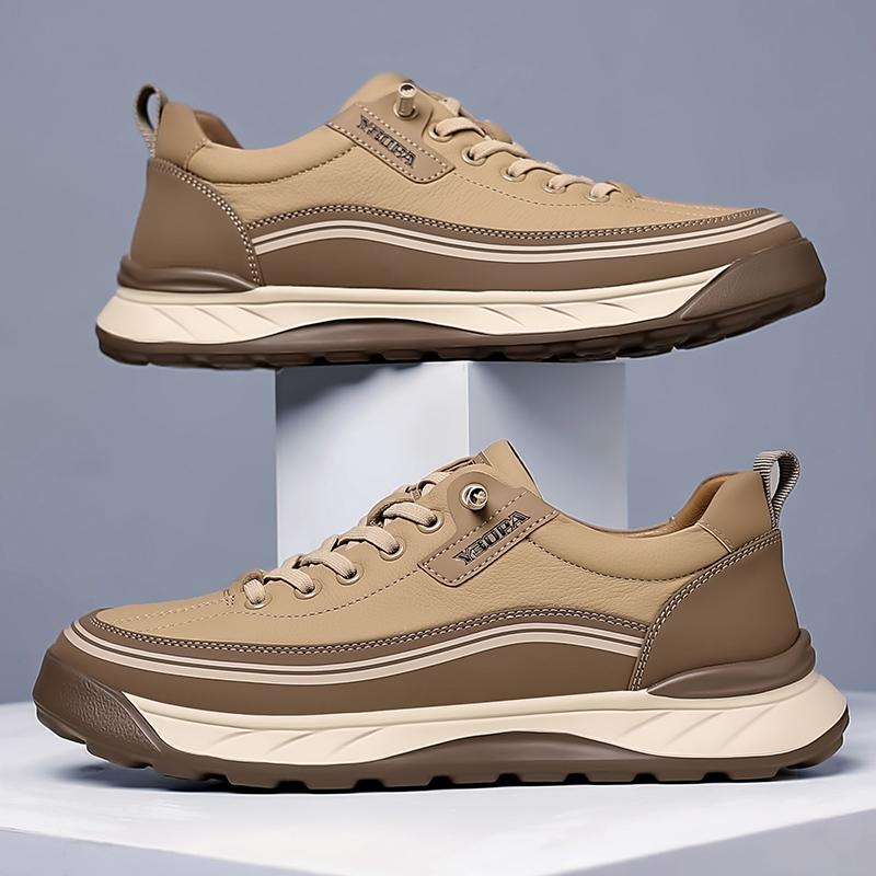 Herren-Sneaker im Vintage-Stil Vielseitige rutschfeste Wanderschuhe Bequeme lässige Lederschuhe Outdoor Herren Skateboard-Schuhe