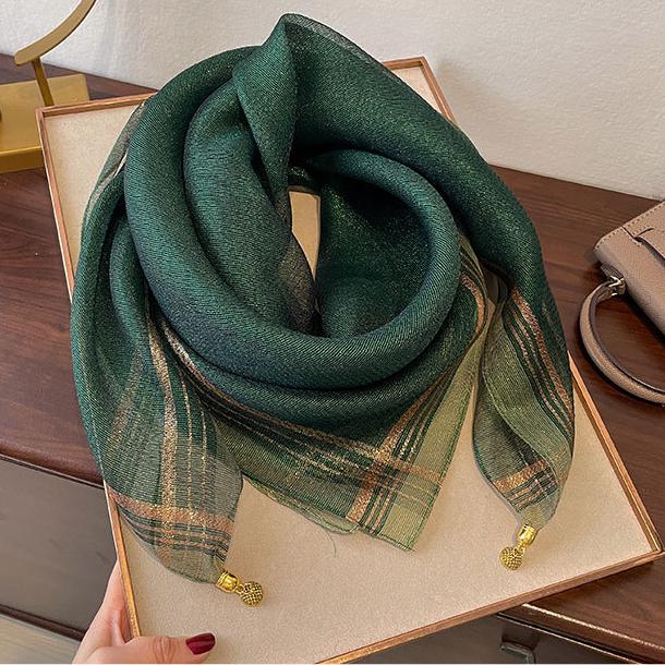 90*90cm Women's Scarf Magnetic Clasps Spring Stylish and Versatile Neck Scarf Warm and Cozy