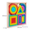 Montessori Rainbow Nesting Stacking Toys Wooden Building Blocks Balance Game Art Geometric Creative Educational Toys Kids Gift