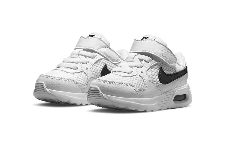 Nike Air Max SC Abrasion Resistant Lightweight Cushioning Low Top Running Shoes White Black Infant And Toddler CZ5361-102