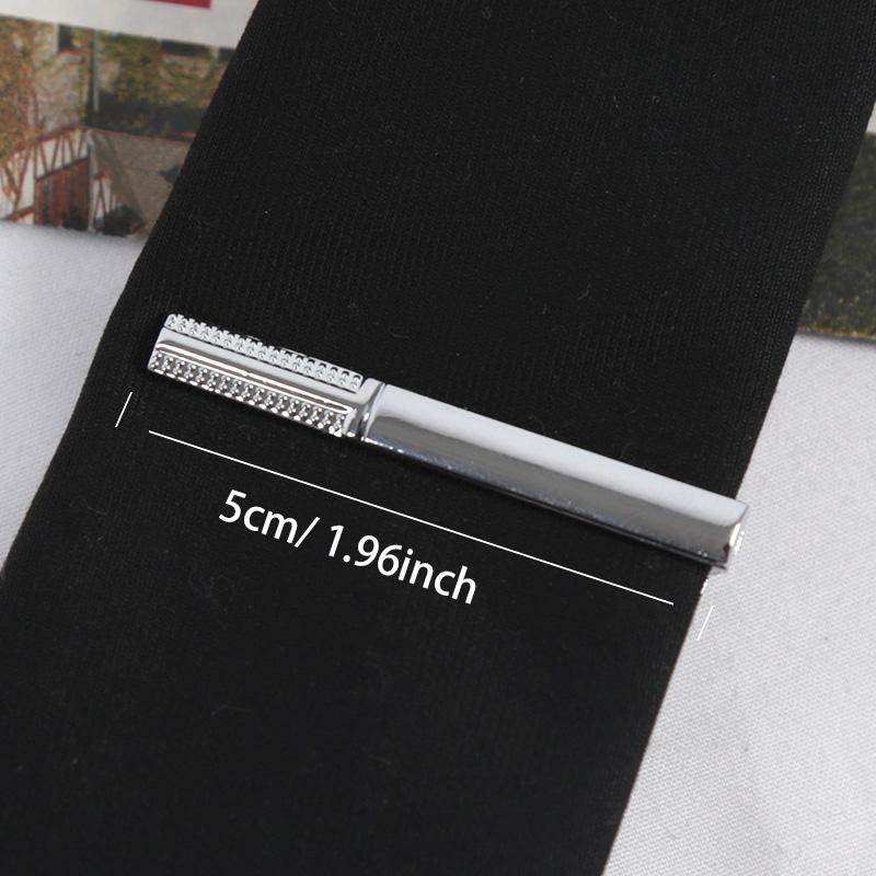 Necktie Accessories Metal Tie Clips Silver Color Jewelry Fashion Clips Pin Clasp Clamp Wedding Gifts Classic Tie Clips for Men