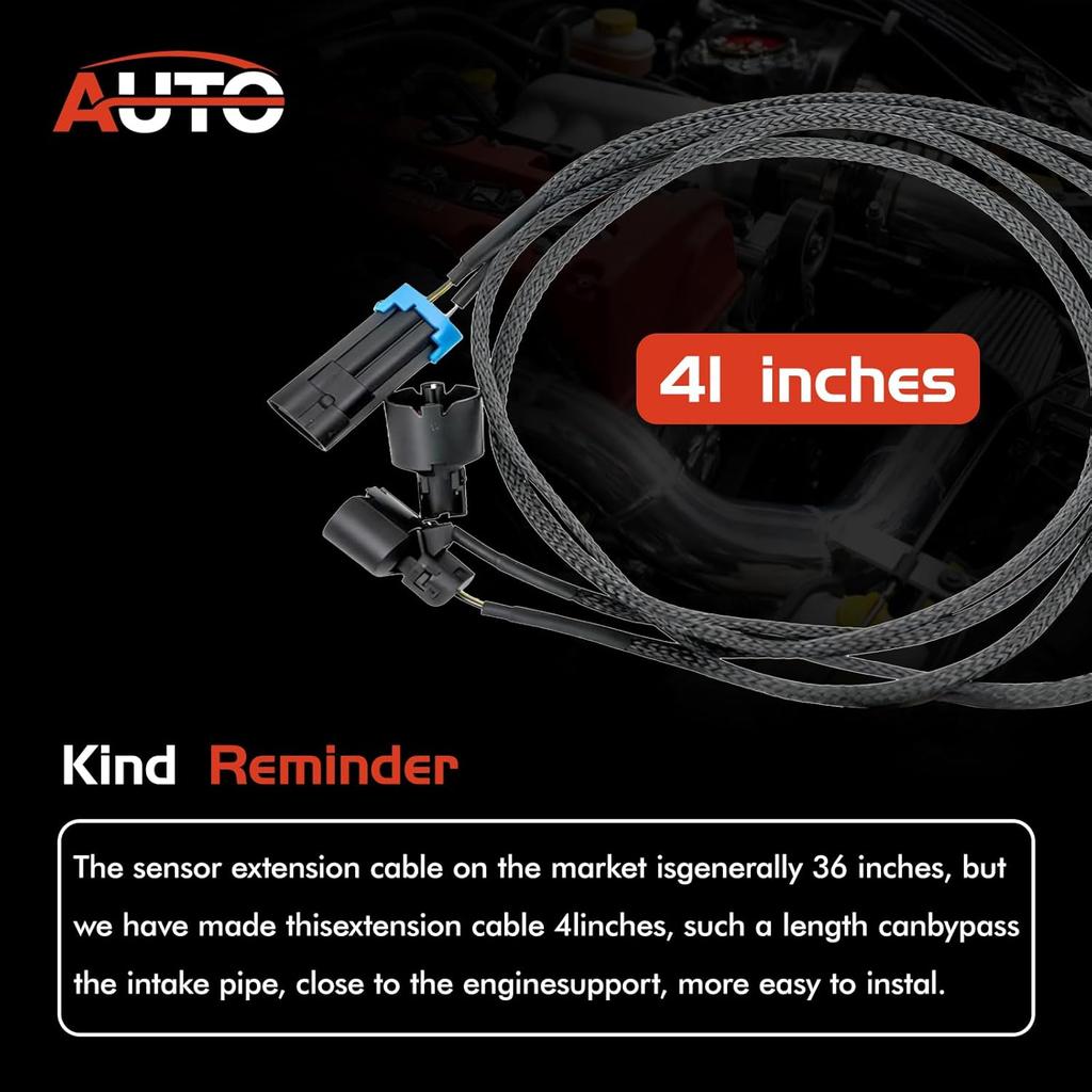 Gen 3 LS Knock Sensor Extension Relocation Harness 41'' Compatible With LS1 LS6 LQ4 LQ9 LM7 L59 LR4 L33