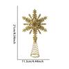 1Pc Gold Stamping Christmas Metal Exquisite Tree Top Star Party Decoration Snowflake Glitter Christmas Decoration