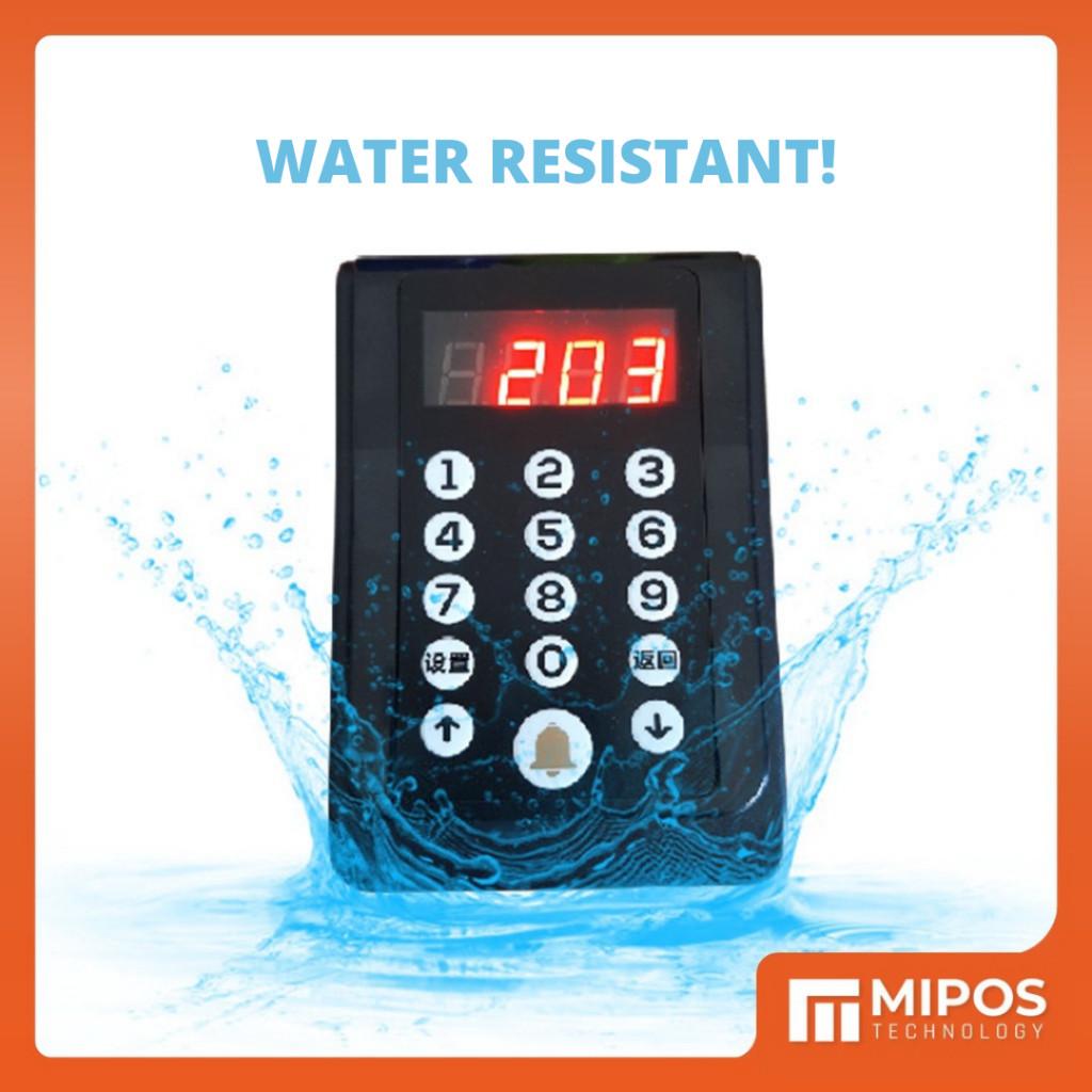 Trådløst køsystem / 3-sifret trådløst kallesystem / Trådløst nummereringskallesystem | Restaurantkalleenhet