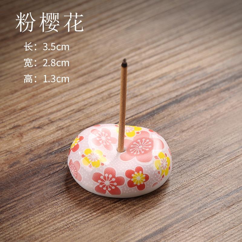 Japanese Style Incense Sticks Holder Coil Censer Burner Ceramic Base Buddhist Home Indoor Altar Table Home Decoration