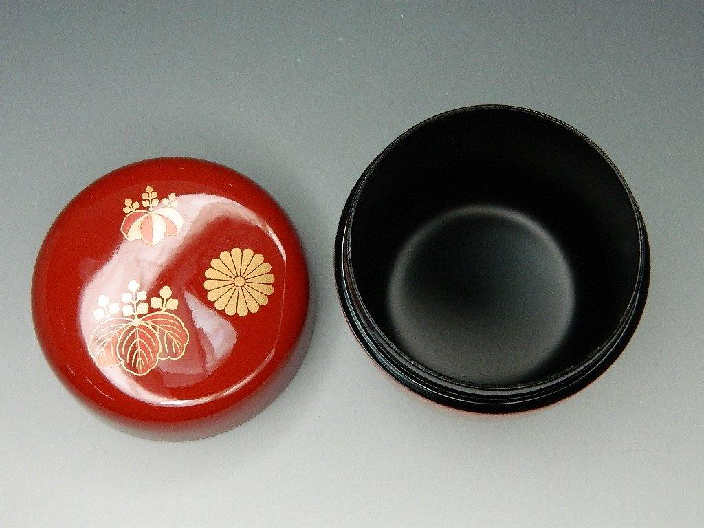 Medium Kodaiji Vermilion Colored Phenolic Resin that Does Not Lose Its Made in Tea Utensils Natsume, Makie, Lacquer, Makie, Shape, Japan,