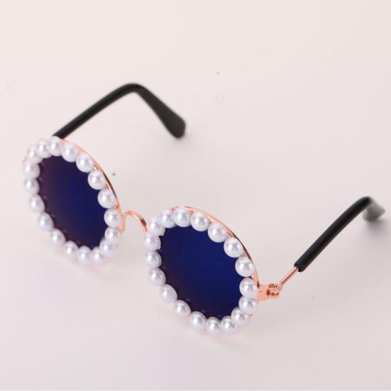 Pet Glasses Faux Pearl Pet Sunglasses Decoration Pet Cosplay Dress Up Accessory