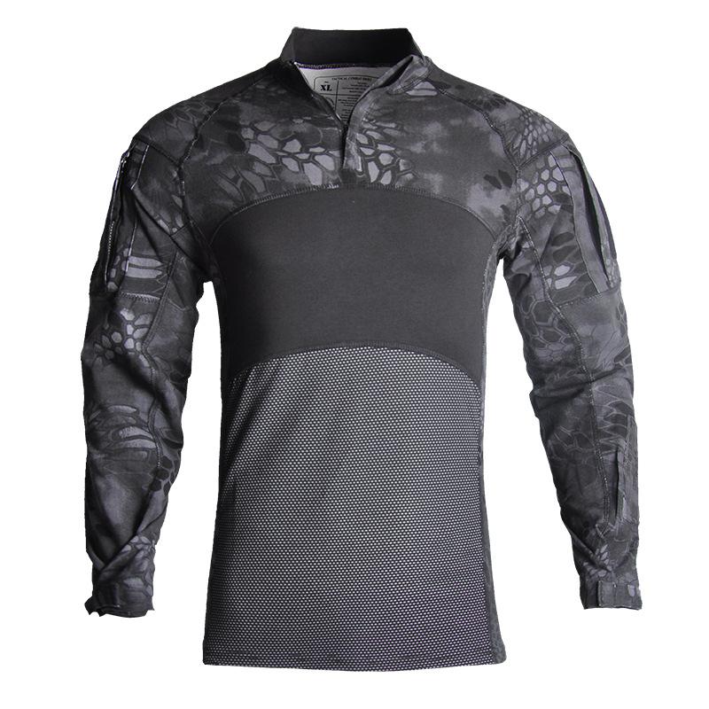Men's Long Sleeve T-Shirt Half Zipper Long Sleeve Pullover Breathable Wearable Long Sleeve