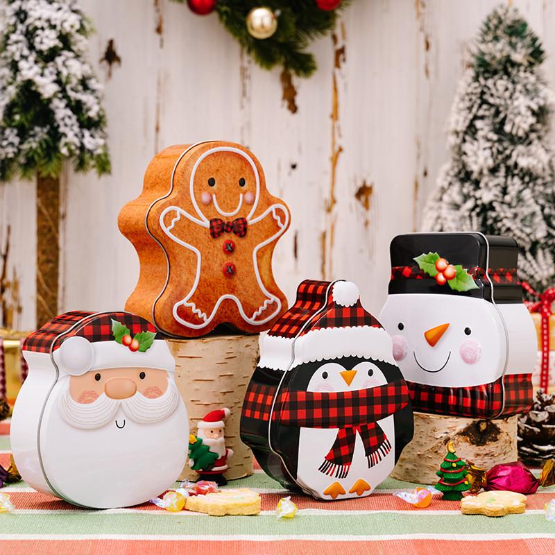 Verspielte Weihnachtsmann-Süßigkeitenbox mit charmantem Schneemann-Design für Weihnachten