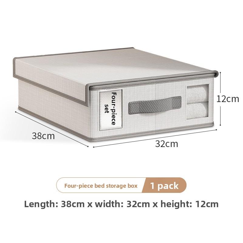 

Пилозахисний ящик для зберігання простирадла Портативна ручка Ящик для простирадла Ящик для зберігання простирадла з вікном Місткість Пилозахисний Складний Портативна ручка Блискавка 1PCS світло-сірий колір