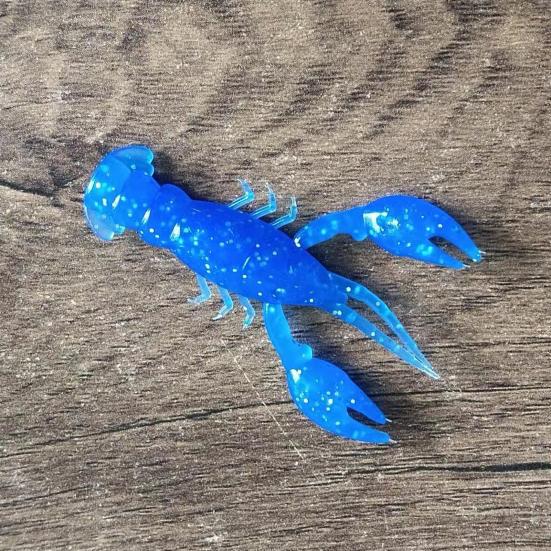 10Pcs/Pack 2.2g/5cm Soft Shrimp Lure Vivid PVC Plastic Strong Flexible Shrimp Bait for Saltwater