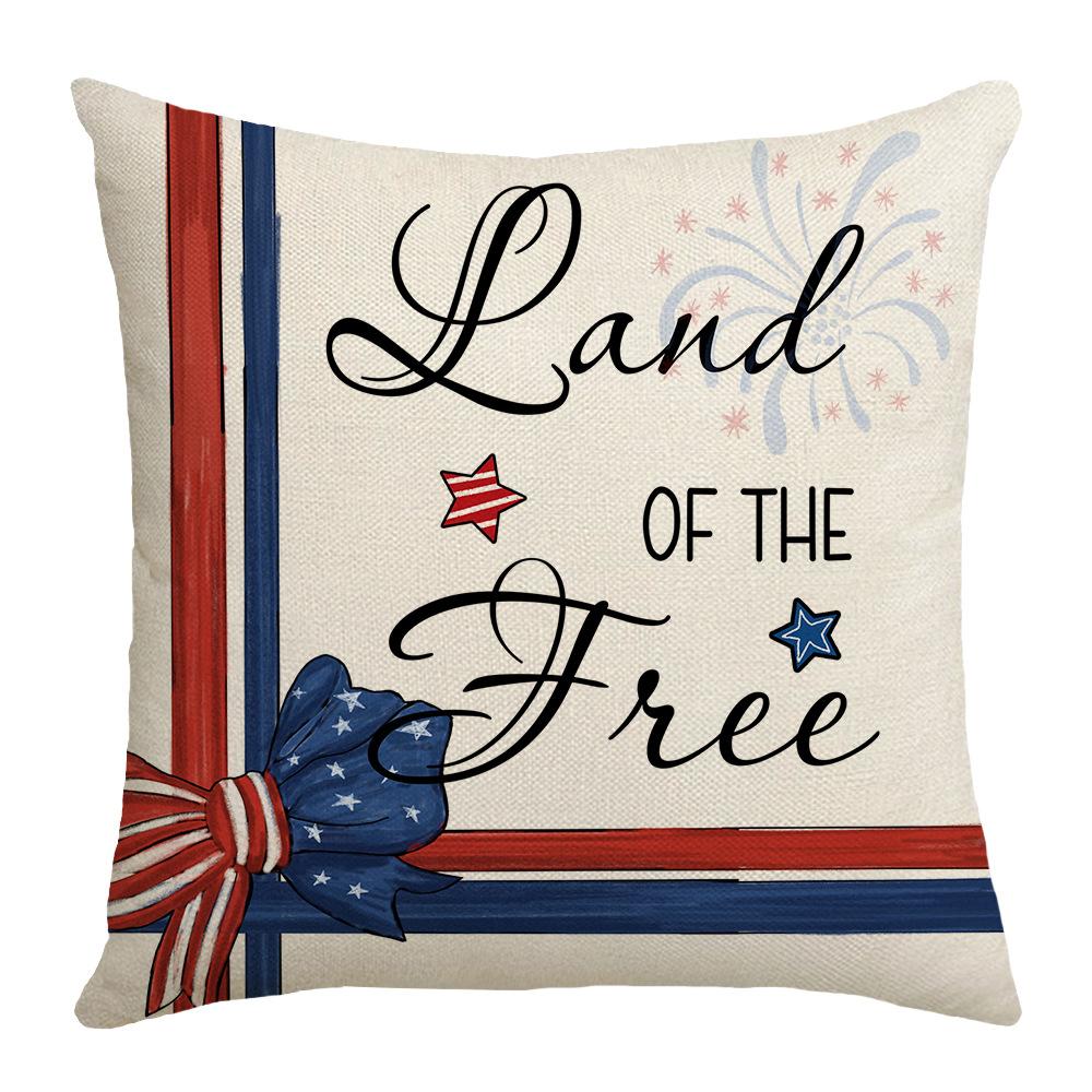 Printed Pillow Cover Plant Flower Striped Plaid Sofa Cushion Cover Bedroom Pillow Cover