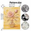 Pearl rose vase painting handmade creative projects. home wall decoration.