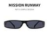 Y2K Punk One-Piece Sunglasses for Men & Women - Trendy European & American Style with Hollow Carved Temples
