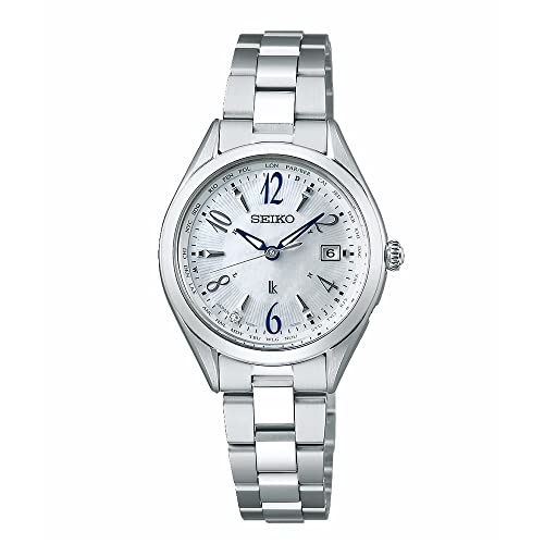 Seiko LUKIA Lady Collection Renewal Models Solar Radio SSQV103 Silver White Ladies Watch.