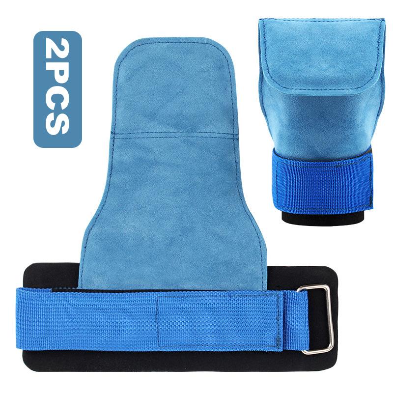 2Pcs Gym Grips Palm Guards Cowhide Palm Gloves Protector Weightlifting Gymnastics Workout Gloves Grip Fitness Training Equipment