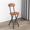 Portable Folding Chair With Backrest Home Dining Student Dorm Office Training Lightweight Metal Frame