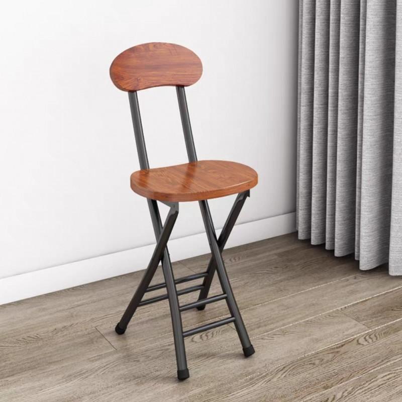 Portable Folding Chair With Backrest Home Dining Student Dorm Office Training Lightweight Metal Frame