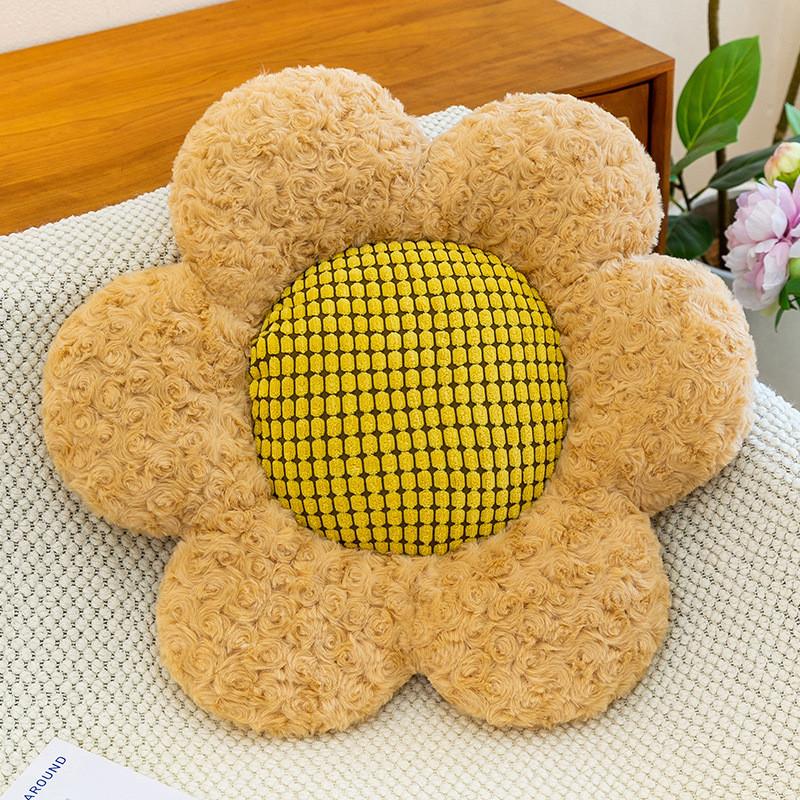 Flower Plush Seat Cushion With Thick Padding For Home Office Comfort Gift For All