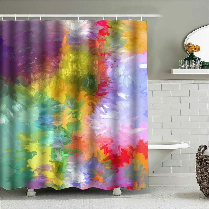 Abstract Bathroom Shower Curtain With Vibrant Colors Modern Home Decor For Bathrooms Sizew72 X L84 Inches Multiple Colors Availa