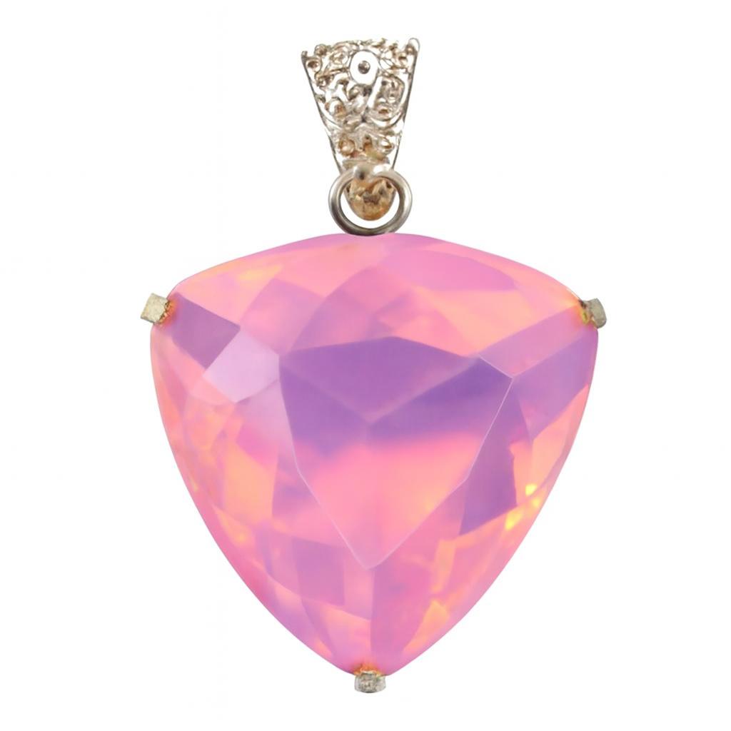 925 Sterling Silver 76.9 Ct A Grade Opal Multicolor CERTIFIED Gems Pendant AI-75-NS