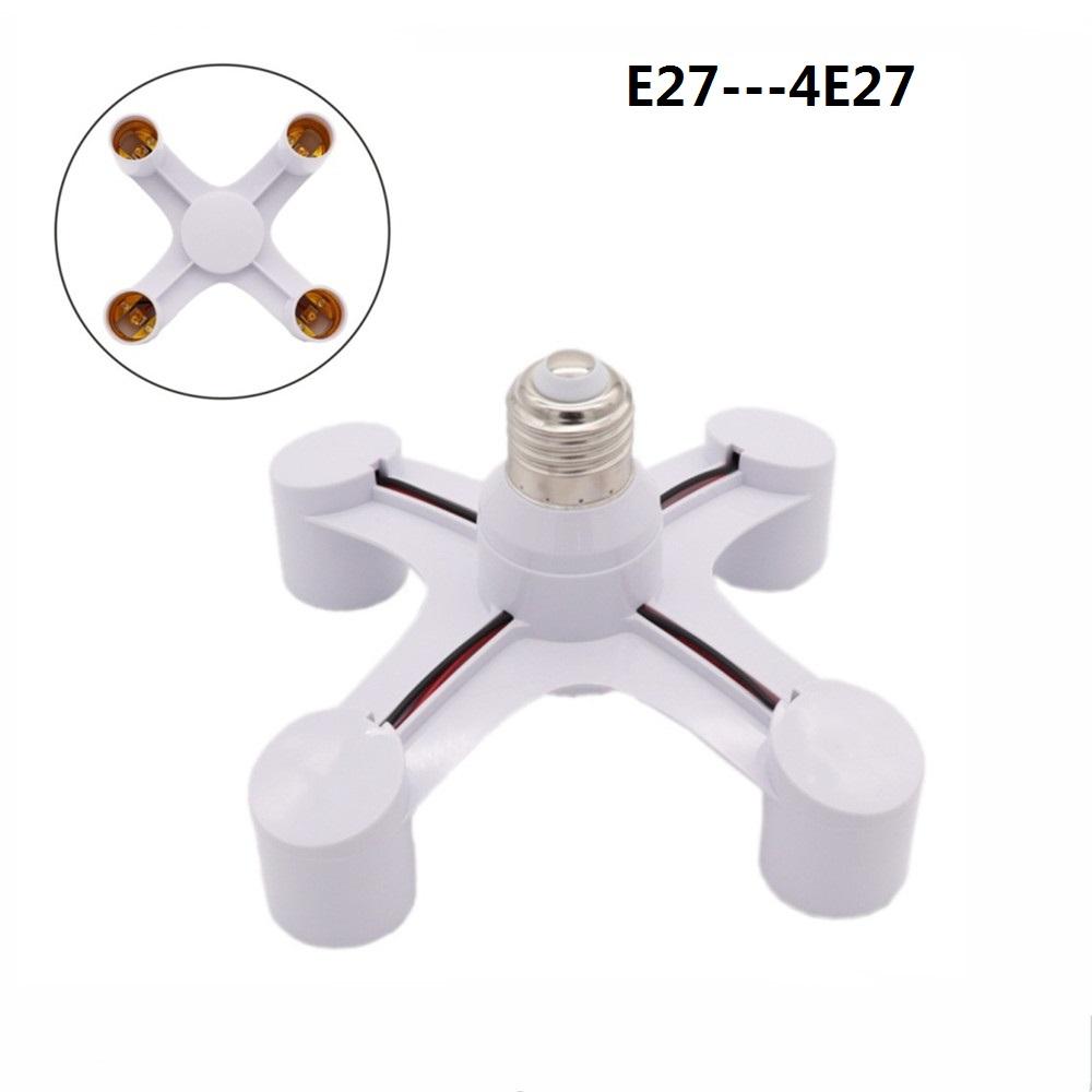 Screw E27 LED Base Light E27 to E27 Splitter Adapter Lamp Holder E27 Socket Blub Holder Converter 3 in 1 / 4 in 1 / 5 in 1