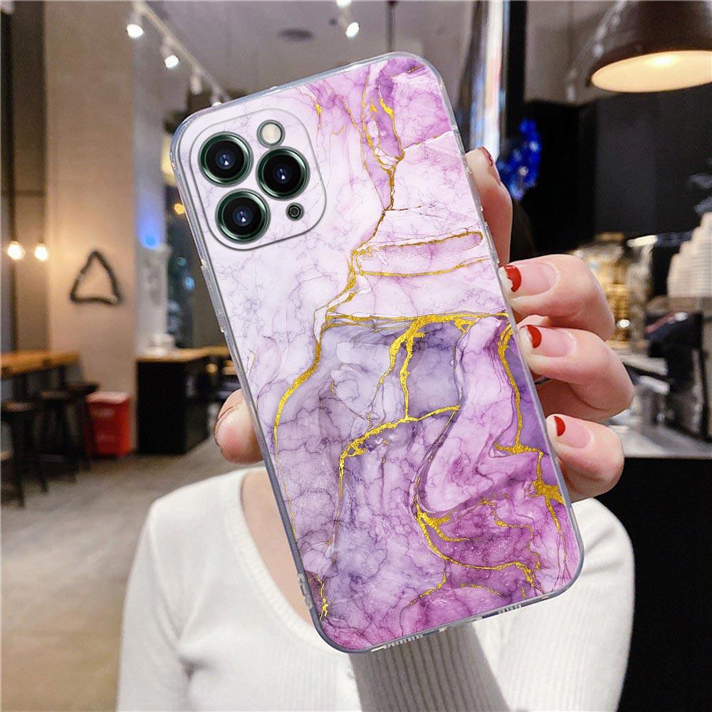 Flowing Color Marble Pattern Clear Case For iPhone 16 15 14 13 12 11 Pro Max Mini Xs XR X 7 8 Plus Cover For Iphone 16 Pro Case